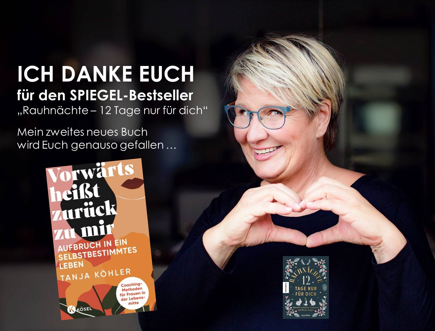 Tanja Köhelr bedankt sich für den SPIEGEL Bestseller 